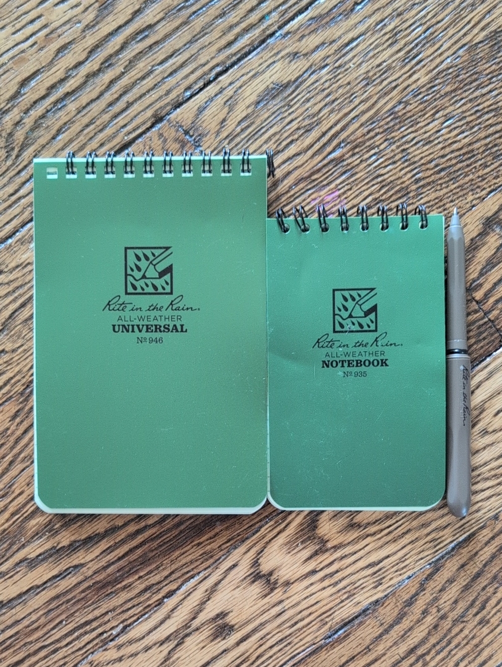 Rite in the Rain All-Weather Green Notebooks And Pen